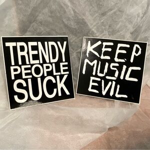 Black and White Trendy People Suck Sticker Set